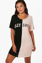 Boohoo Petite Annie Lazy Days T-shirt Night Dress