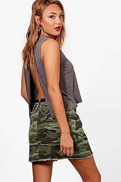 Boohoo Natasha Basic Split Back Cropped Vest