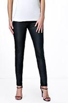 Boohoo Lacey Pull On Leather Look Jeggings