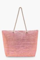 Boohoo Lydia Metallic Beach Bag Pink
