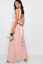 Boohoo Cara Bow Back Maxi Dress