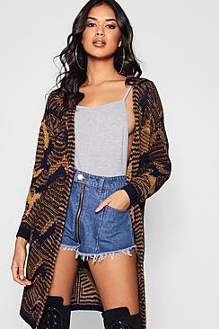 Boohoo Emma Intrasia Knitted Edge To Edge Cardigan