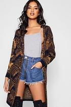Boohoo Emma Intrasia Knitted Edge To Edge Cardigan