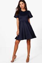 Boohoo Tyler Short Sleeve Skater Dress