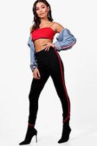 Boohoo Hollie Contrast Binding Crepe Leggings