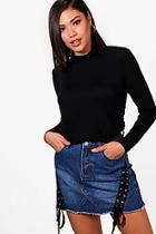 Boohoo Emily Roll Neck Slouchy Top