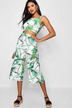 Boohoo Donatella Chain Tropical Short Co-ord Set
