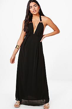Boohoo Sadie Eyelet Strappy Back Maxi Dress