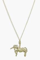 Boohoo Mia Carousel Unicorn Pendant Necklace