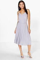 Boohoo Helda Pleated Midi Skirt & Cami Co-ord Set