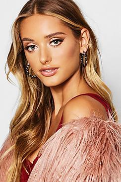 Boohoo Holographic Twisted Hoops