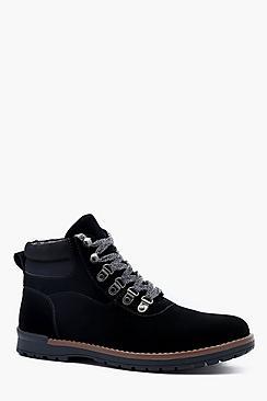 Boohoo Faux Suede Hiking Boot