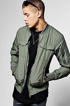 Boohoo Polyester Ma1 Bomber Jacket