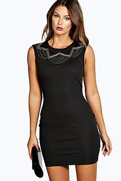 Boohoo Boutique Devis Chain Detail Bodycon Dress