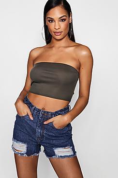 Boohoo Helly High Rise Denim Mom Shorts