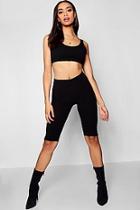 Boohoo Rib Knit Longline Cycling Short