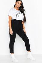 Boohoo Plus Paperbag Tapered Trousers