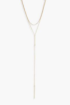 Boohoo Simple Chain Plunge Necklace