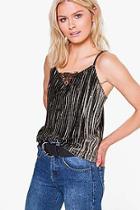 Boohoo Wendi Crinkle Pleated Cami