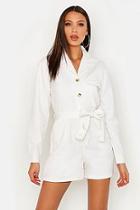 Boohoo Tall Utility Belted Playsuit