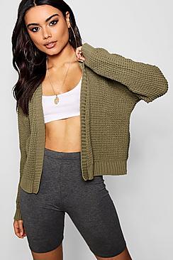Boohoo Waffle Knit Cardigan