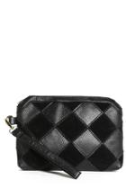 Boohoo Alexis Patchwork Zip Top Clutch Bag Black