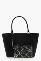 Boohoo Purse Detail Shopper Bag