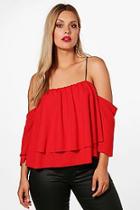 Boohoo Plus Reanne Double Layer Top