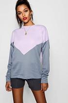 Boohoo Tall Ruby Varsity Style Raw Hem Sweat