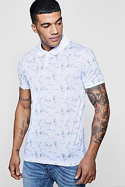 Boohoo Flamingo Sublimation Polo