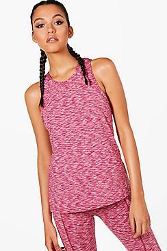 Boohoo Charlie Fit Spacedye Running Vest