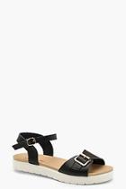 Boohoo Emily Buckle Cleated Sandals