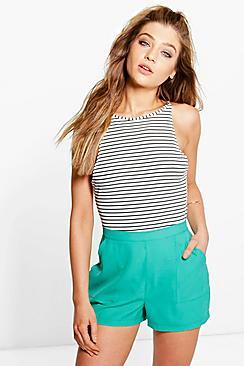 Boohoo Lucy Patch Pocket Crepe Shorts