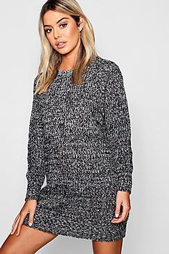 Boohoo Petite Soft Mal Knit Jumper Dress