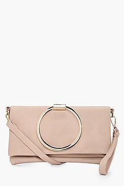 Boohoo Karen Large Ring Cross Body Bag