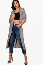 Boohoo Faye Check Wool Coat