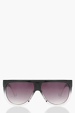 Boohoo Katie Faded Oversized Visor Sunglasses