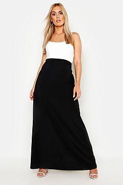 Boohoo Plus Slinky Maxi Skirt