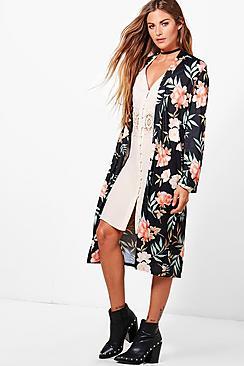 Boohoo Kayla Printed Floral Kimono