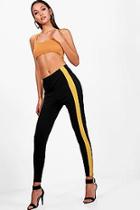 Boohoo Contrast Front Panel Crepe Leggings