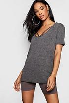 Boohoo Strappy Front Oversized T-shirt