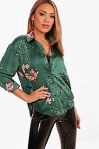 Boohoo Oriental Print Shirt