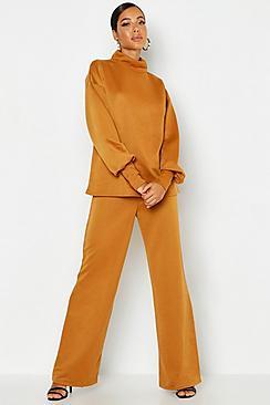 Boohoo Oversized Sweat & Wide Leg Trouser Tracksuit