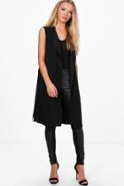 Boohoo Maddi Sleeveless Duster Black