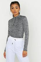 Boohoo Fit High Neck Zip Up Top