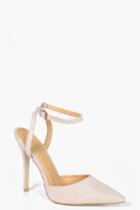 Boohoo Eloise Court Sling Back Stiletto Nude