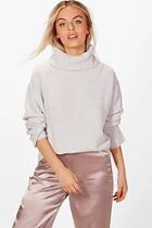 Boohoo Jennie Roll Neck Chenille Jumper