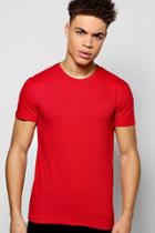 Boohoo Muscle Fit T Shirt Red