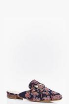 Boohoo Natasha Denim Floral Mule Loafer