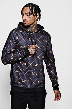 Boohoo Managram Repeat Hoodie